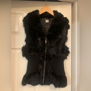 Mob-wife Real Rabbit Fur Vest by Harry Angel